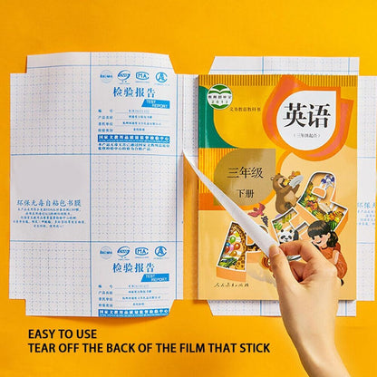 Self-adhesive transparent protective book cover (Pack of 30)
